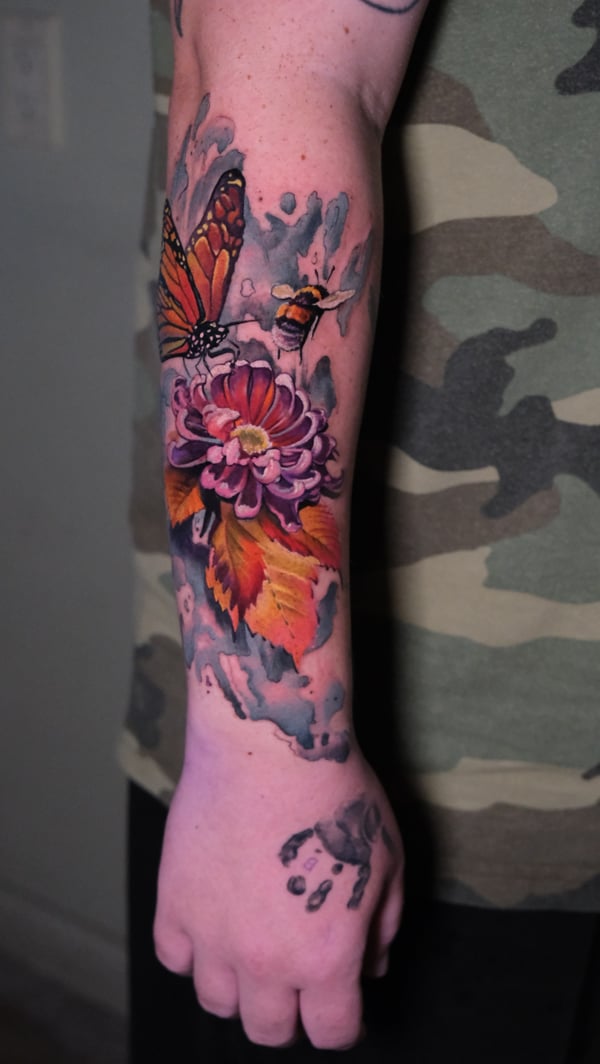 neo-traditional tattoo by Nik Lucas — los angeles