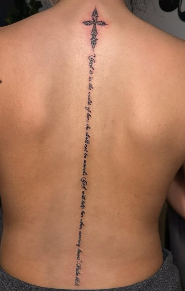 lettering tattoo by NJ TATTOOZ — los angeles
