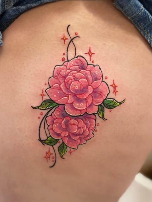 neo-traditional tattoo by tweetwee in los angeles