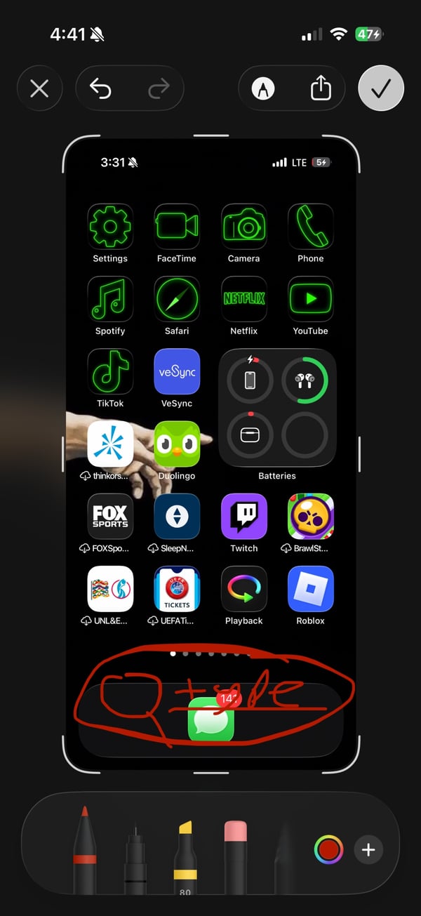 The image shows a screenshot of a smartphone home screen with various app icons — by hii, los angeles