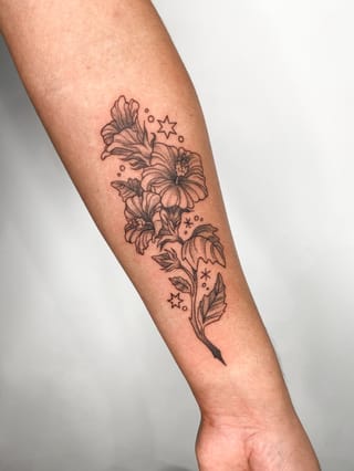 fine line tattoo by katlyyons