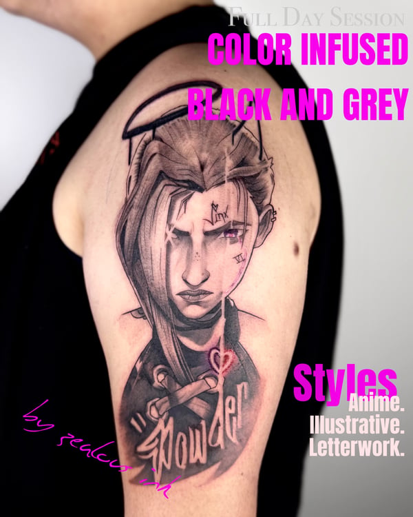 anime tattoo by zealous — los angeles