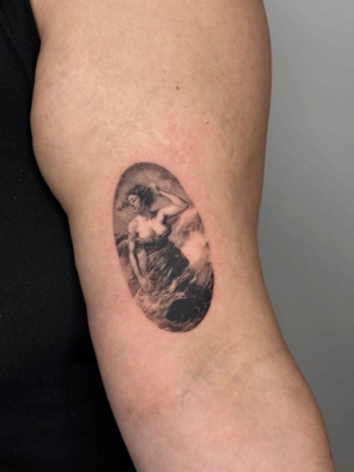 memorial tattoo by lunayflorestattoo, los angeles