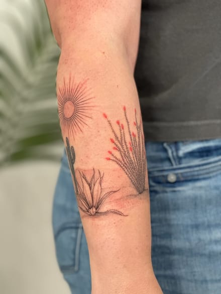 fine line tattoo by melanie benoit