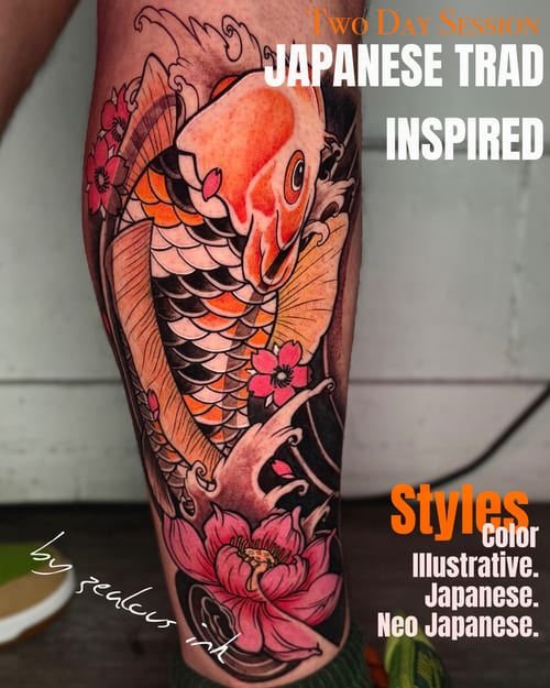 illustrative tattoo by zealous in arts district, los angeles