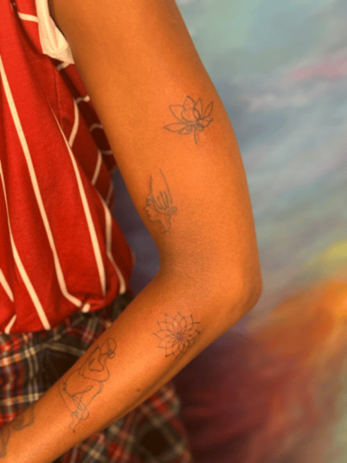 minimalist tattoo — by Samantha Wilks, los angeles