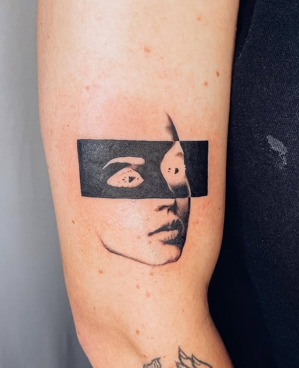 blackwork tattoo by Level tattoo — los angeles