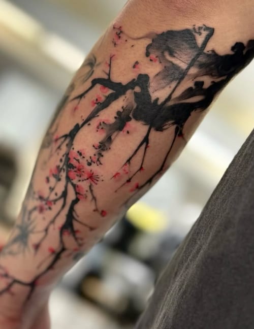 abstract tattoo by otaybeatdown in los angeles