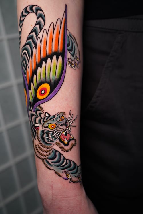 sleeve tattoo by megan rose, los angeles