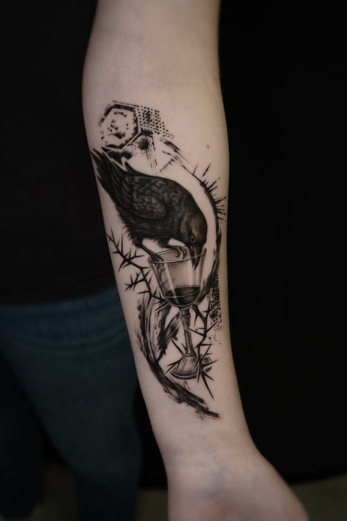 blackwork tattoo by jian liang in highland park, los angeles