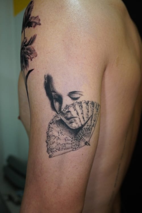fine line tattoo by jian liang in highland park, los angeles