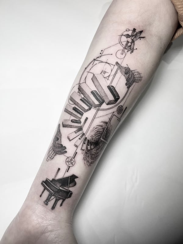 linework tattoo by INKEDBy_G — los angeles