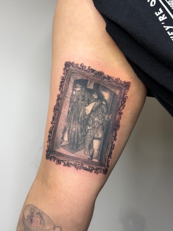 black & grey tattoo by lunayflorestattoo — los angeles