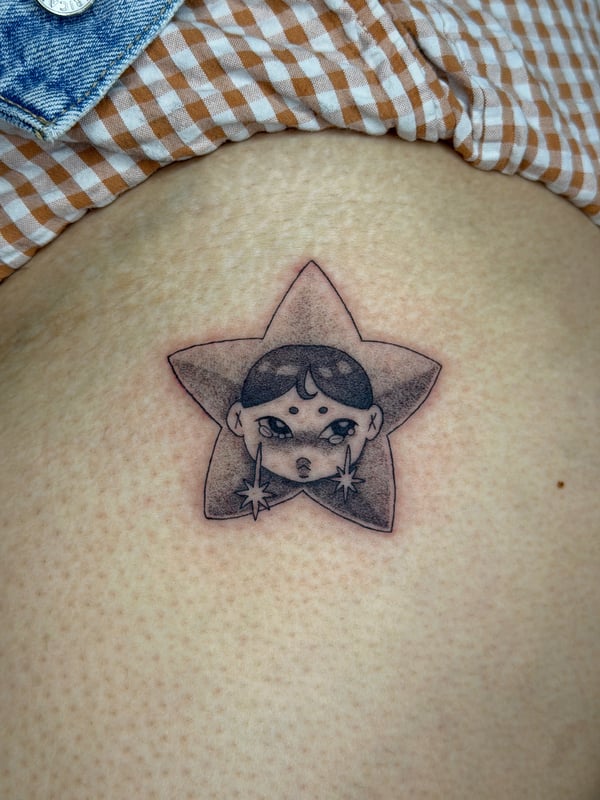 kawaii tattoo by lunayflorestattoo — los angeles