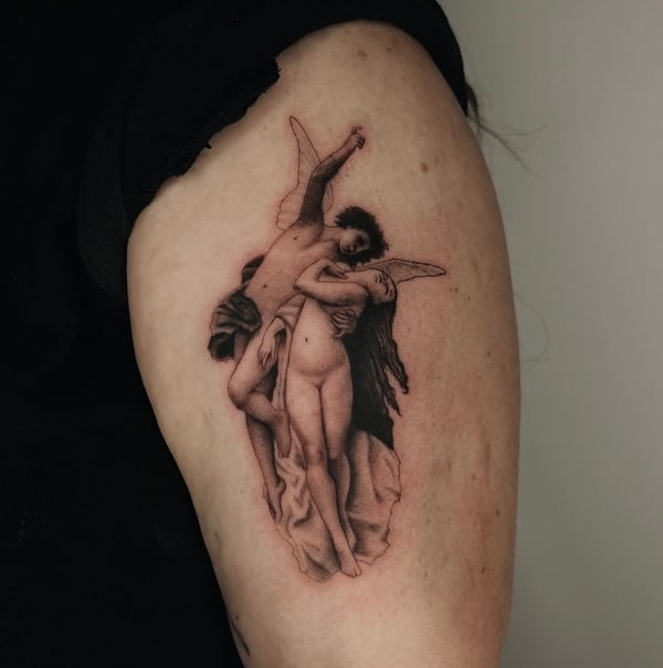 black & grey tattoo — by velvet devil, los angeles