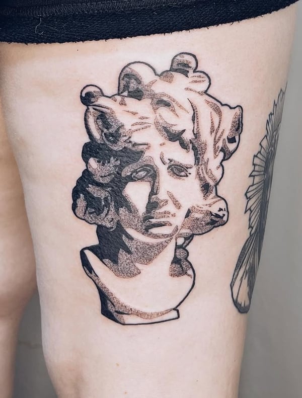 blackwork tattoo by Level tattoo — los angeles