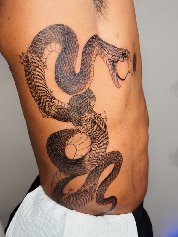linework tattoo by lunayflorestattoo — los angeles