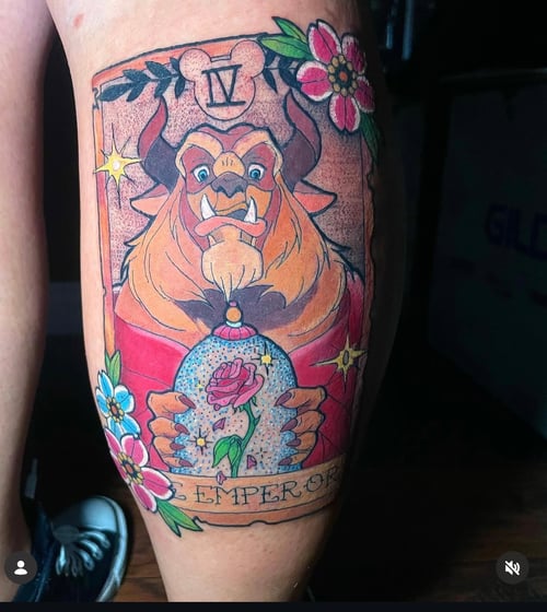 neo-traditional tattoo by jessica linden in los angeles
