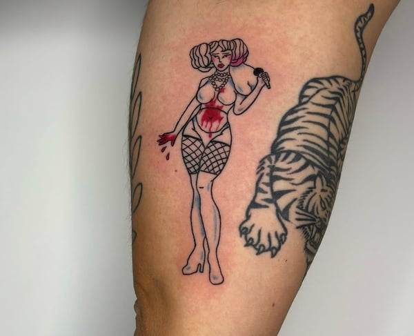 linework tattoo by velvet devil — los angeles