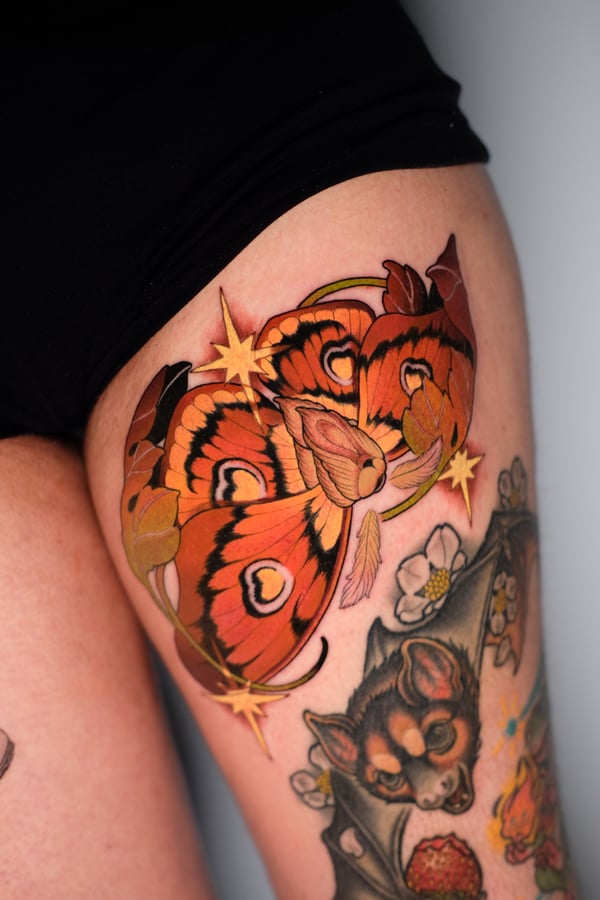 neo-traditional tattoo by Gabe Motta — los angeles
