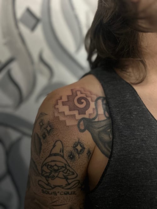 dotwork tattoo by brian kies in highland park, los angeles