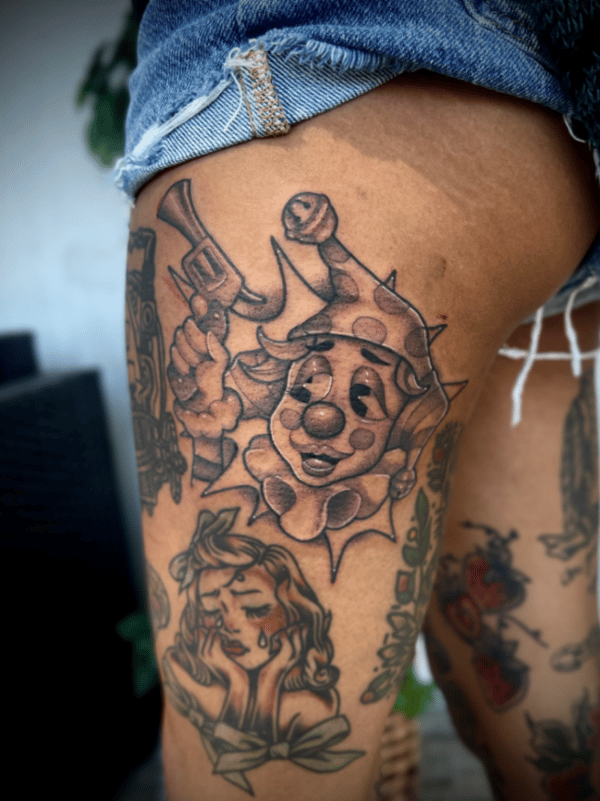 neo-traditional tattoo by Engram — los angeles