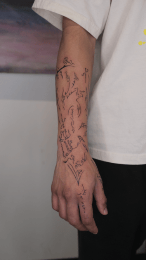 linework tattoo — by Samantha Wilks, los angeles
