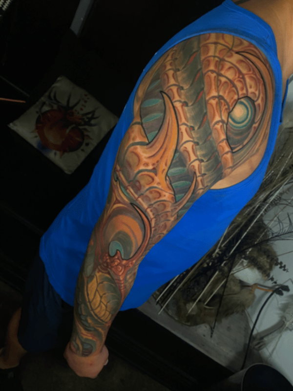bio-mechanical tattoo by tyler_whitlock — los angeles