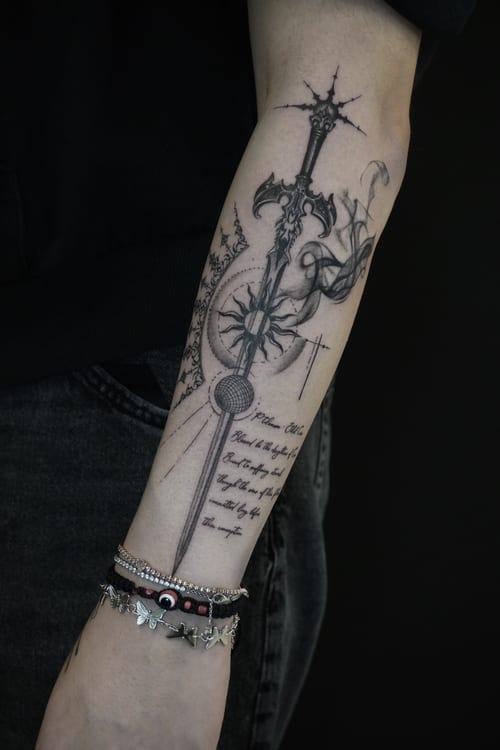 linework tattoo by jian liang in highland park, los angeles