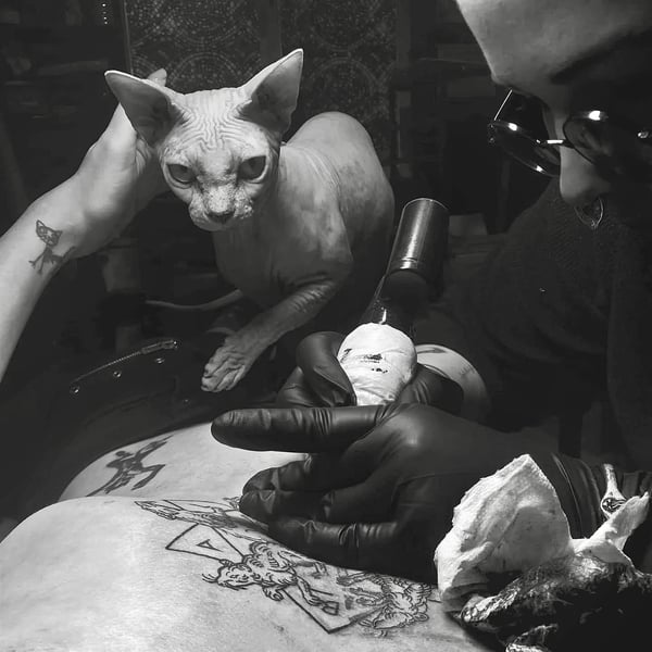 blackwork tattoo by Tag Devilish — los angeles