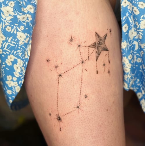fine line tattoo by samantha wilks in downtown la, los angeles