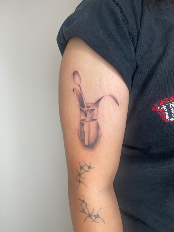 minimalist tattoo — by Brian Kies, los angeles