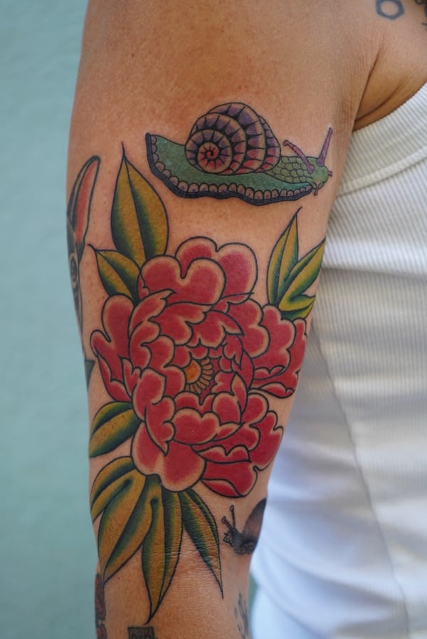 neo-traditional tattoo by Megan Rose — los angeles