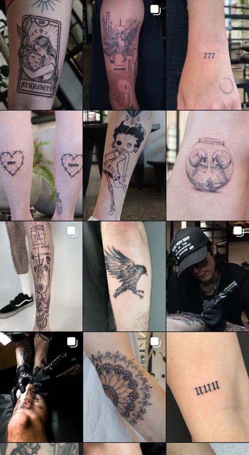 black & grey bird tattoo — by Vince Espinoza, los angeles