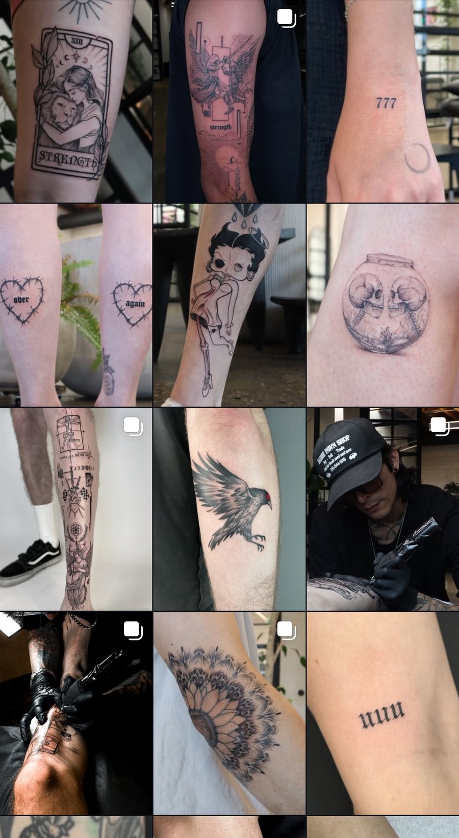 black & grey bird tattoo — by Vince Espinoza, los angeles