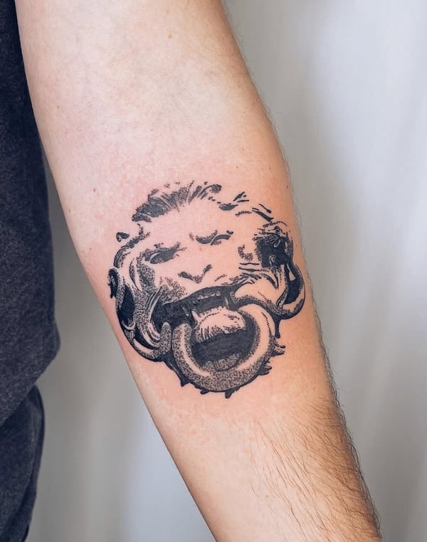 blackwork tattoo by Level tattoo — los angeles