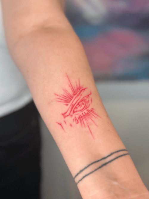 linework tattoo by samantha wilks in downtown la, los angeles