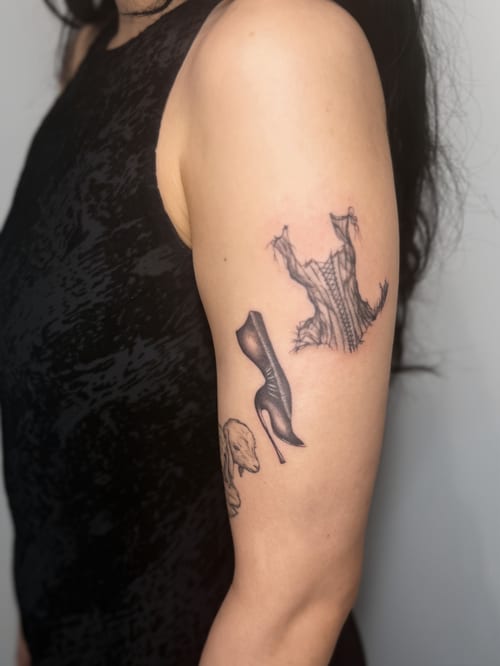 blackwork tattoo by samantha wilks in downtown la, los angeles