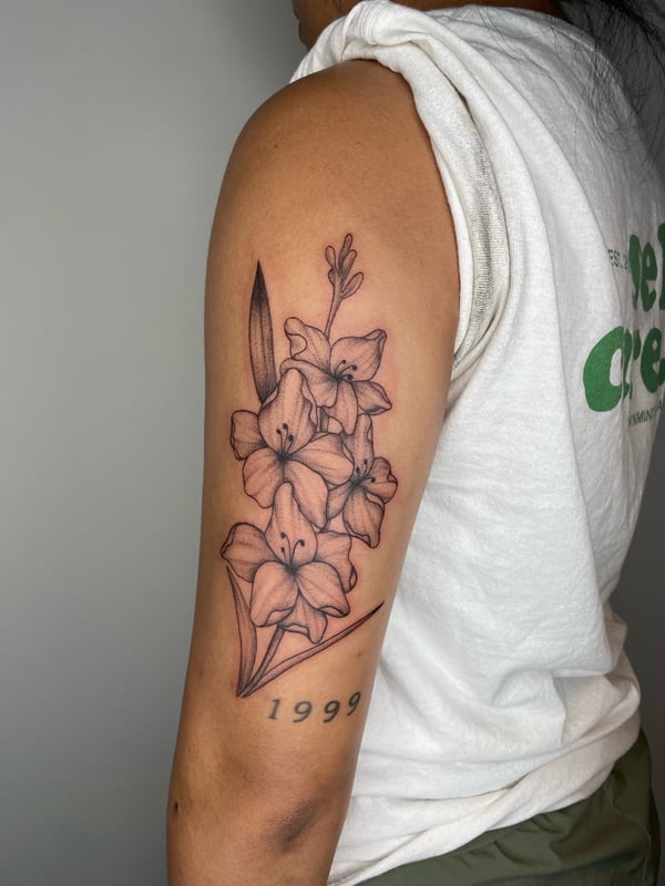 fine line tattoo — by Brian Kies, los angeles