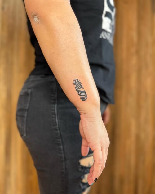 abstract tattoo by dylan aiello in los angeles
