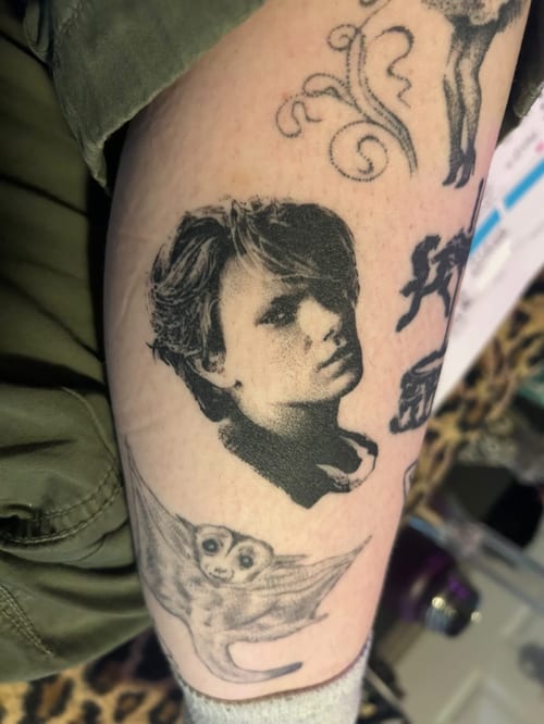 portraits portrait of a person tattoo — by Level tattoo, los angeles