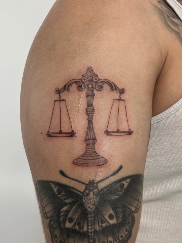 fine line tattoo by Brian Kies — los angeles