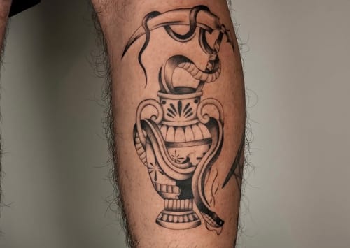 linework tattoo by velvet devil in los angeles