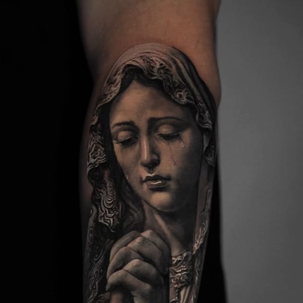 black & grey tattoo by vladimir kozachenko, los angeles