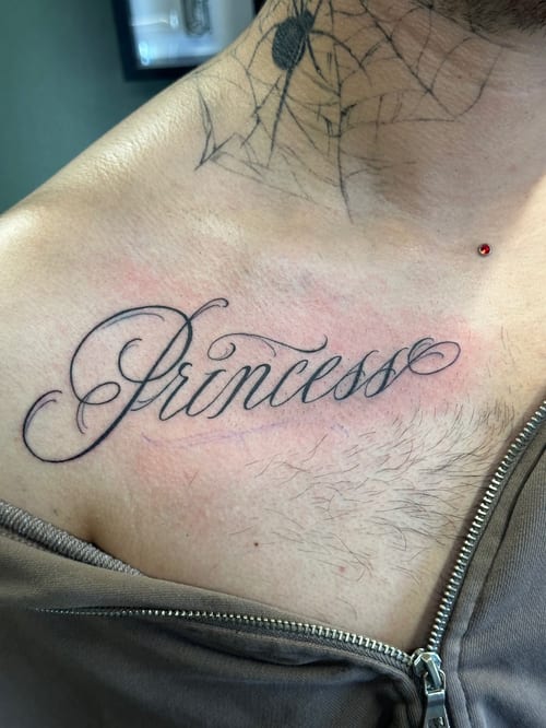 lettering & script tattoo by humilde tattoos in los angeles
