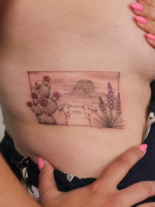minimalist tattoo by melanie benoit in los angeles