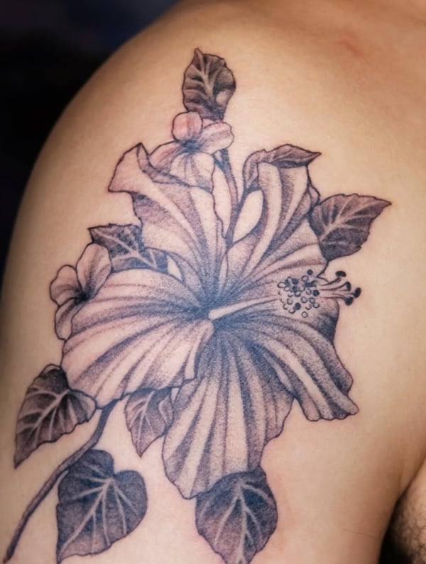 black & grey tattoo by Samantha Wilks — los angeles