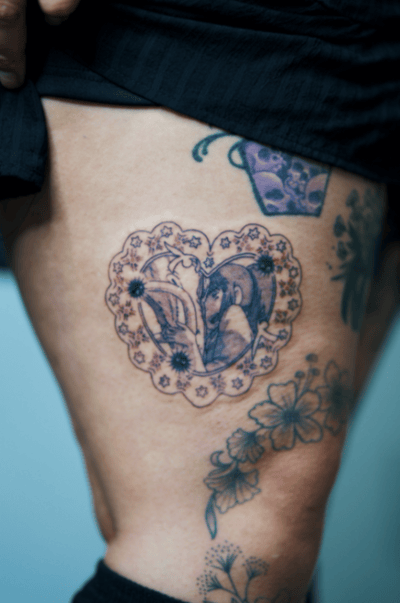 anime anime girl in heart tattoo — by lunayflorestattoo, los angeles