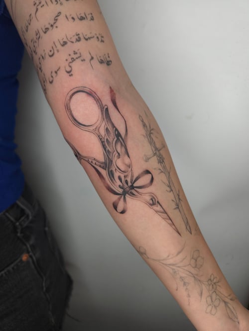 black & grey tattoo by ashy nuckles in los angeles