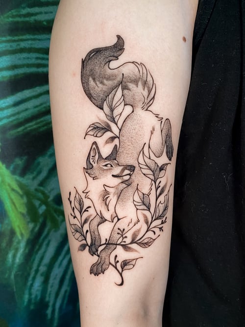 illustrative tattoo by kat lyons in los angeles